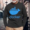 Twoided Docker ソフトウェアプログラミングと開発 長袖Tシャツ 高齢者への贈り物