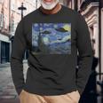 Ufo エイリアン アブダクション 星月夜 ヴァン・ゴッホ 絵画 長袖Tシャツ 高齢者への贈り物
