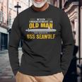 Ussシーウルフssn-21サブマリン 長袖tシャツ 長袖Tシャツ 高齢者への贈り物