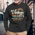 Vintage 1971 オリジナルパーツ 55周年記念 レトロ 長袖Tシャツ 高齢者への贈り物