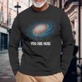 You Are Here 宇宙 銀河 天文学 長袖Tシャツ 高齢者への贈り物