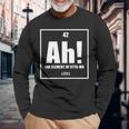 おったま Ah 元素デザイン おもしろ理系 サプライズ要素 42 ナンバー グラフィック 長袖tシャツ 長袖Tシャツ 高齢者への贈り物