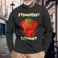 おもしろイタリアンブレインロットミームキッズボーイズストロベリーエレファント 長袖Tシャツ 高齢者への贈り物