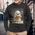 かわいい ハンバーガー おばけ 食べる ハンバーガー ハロウィン 食べ物 恋人 長袖Tシャツ 高齢者への贈り物