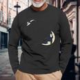 かわいい 海 動物 クジラ シャチ かっこいい メンズ レディース オーカ 長袖Tシャツ 高齢者への贈り物