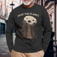 かわいいセイブ ザ プラネット ラッコ 長袖Tシャツ 高齢者への贈り物