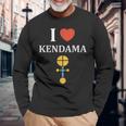 けん玉 おもちゃ シンプル ユーモア けん玉 I Love Kendama 長袖Tシャツ 高齢者への贈り物