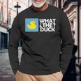 なんてアヒル なんてアヒルの面白いtシャツ 長袖Tシャツ 高齢者への贈り物