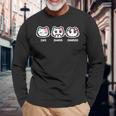 びーえするるる【Bsテレ東公式】見ざる 言わざるる 聞かざるるるtシャツ（ブラック） 長袖Tシャツ 高齢者への贈り物
