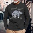 やんのかステップねこリニューアル版 おもしろ ゆるかわ かわいい ギフト 猫好き 長袖Tシャツ 高齢者への贈り物