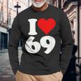 アイラブハート 69 シックスティナイン 長袖Tシャツ 高齢者への贈り物