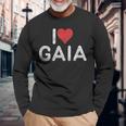 アイ・ラヴ・ガイア 長袖Tシャツ 高齢者への贈り物