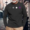 アセクシャルフラッグカラー Lgbtq Ace ジェンダープライド アロアスの格言 長袖Tシャツ 高齢者への贈り物