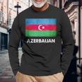 アゼルバイジャン国旗tシャツ 長袖Tシャツ 高齢者への贈り物