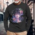 アニメ 漫画 美少女 長袖Tシャツ 高齢者への贈り物