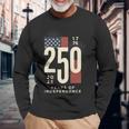 アメリカ250周年記念 愛国心が強い7月4日 250年 長袖tシャツ 長袖Tシャツ 高齢者への贈り物