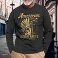 アメリカンインディアン ネイティブ服 伝説のバイクギフト 長袖Tシャツ 高齢者への贈り物