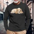 アメリカン・コッカー・スパニエル シンプルデザイン 長袖Tシャツ 高齢者への贈り物