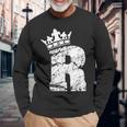 アルファベットtシャツ イニシャル文字 R & キング クイーン クラウン 長袖Tシャツ 高齢者への贈り物