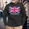 イギリスの国旗。 長袖Tシャツ 高齢者への贈り物