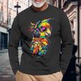 インコ コンゴウインコ オウム愛好家 甘いインコ 長袖Tシャツ 高齢者への贈り物