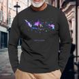 インドネシアの地図 長袖Tシャツ 高齢者への贈り物