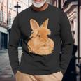 ウサギ ライオンヘッド ウサギ 長袖Tシャツ 高齢者への贈り物