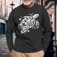 ウミガメのギフト 素晴らしい海洋生物のウミガメ 長袖Tシャツ 高齢者への贈り物