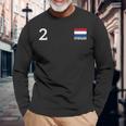 オランダ 2号 国旗 国 遺産 長袖Tシャツ 高齢者への贈り物