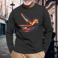 オールドスクールウインドサーフィン・セイルボード 長袖Tシャツ 高齢者への贈り物