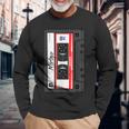 カセット テープ 音楽 ミックス オーディオ 90年代 パーティー 80年代 長袖Tシャツ 高齢者への贈り物