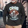 カニアレルギー Crab Allergy Community 長袖Tシャツ 高齢者への贈り物