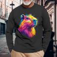 カピバラ Be Capy カピバラ げっ歯類 おもしろカピバラ Capybara 長袖Tシャツ 高齢者への贈り物