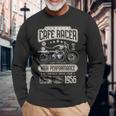 カフェ レーサー バイクの誕生日 1956 年生まれのバイカー 長袖tシャツ 長袖Tシャツ 高齢者への贈り物
