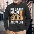カホン奏者 カホン 音楽愛好家 人生を知る カチョン ペルーのカホン 長袖Tシャツ 高齢者への贈り物