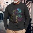 カラフル ヤドカリ 鮮やかな海の生き物 長袖Tシャツ 高齢者への贈り物