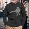 カルノタウルス 恐竜 ディノサワ 肉食恐竜 長袖Tシャツ 高齢者への贈り物