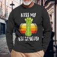 キスマイアスパラガス 野菜ミーム 農家 オーガニック ガーデニング 長袖Tシャツ 高齢者への贈り物