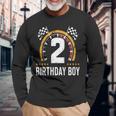 キッズ 2歳 誕生日 男の子 レーシング スピードメーター 長袖Tシャツ 高齢者への贈り物