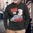 キッズ Ems 車 3歳の誕生日シャツ 3歳 救急車 長袖Tシャツ 高齢者への贈り物