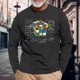 キューブマジック 数学方程式 レトロ オタクルービック 長袖tシャツ 長袖Tシャツ 高齢者への贈り物