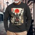 クトゥルフ・サムライ、ヴィンテージ・日本のラブクラフト・ホラー 長袖Tシャツ 高齢者への贈り物