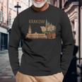 クラクフ ポーランド 旅行 お土産 都市 ランドマーク ギフト 長袖Tシャツ 高齢者への贈り物
