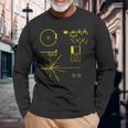 クラシック Nasa ボイジャー ゴールデンレコード 長袖tシャツ 長袖Tシャツ 高齢者への贈り物
