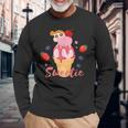 クレヨンしんちゃん ひまわりとアイスクリームしんちゃんのティータイム 長袖Tシャツ 高齢者への贈り物
