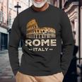 クール ヴィンテージ ローマ イタリア コロッセオ お土産 ローマ イタリア 長袖Tシャツ 高齢者への贈り物