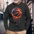 クールなバスケットボール 長袖Tシャツ 高齢者への贈り物