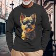 ケアンテリア 犬 ペット アートワーク サングラス ケアンテリア 長袖Tシャツ 高齢者への贈り物