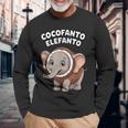 ココファント エレファント イタリアン ブレイン ミーム 長袖Tシャツ 高齢者への贈り物