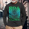 ゴア・サイケデリック・トランス-Om サイトランス レイバー 長袖Tシャツ 高齢者への贈り物